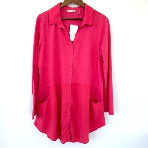 Soft Surroundings Dresses & Skirts - Soft Surroundings shirt  dress with long sleeves, knit/woven, loose fitting